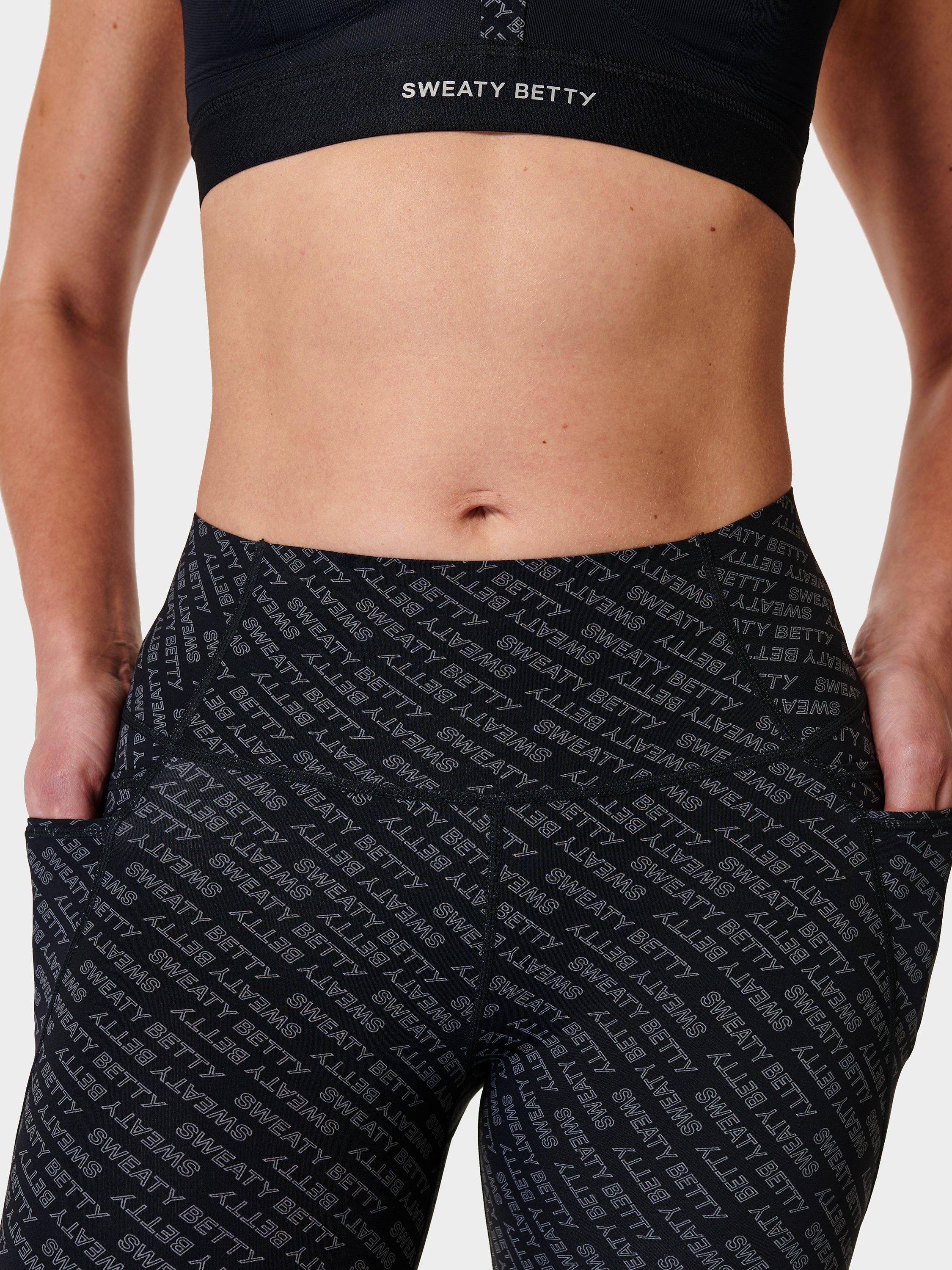 Product image 5 of 5, which shows Sweaty Betty Power Pro 7/8 Gym Leggings, Grey Glitch Typography, XXS