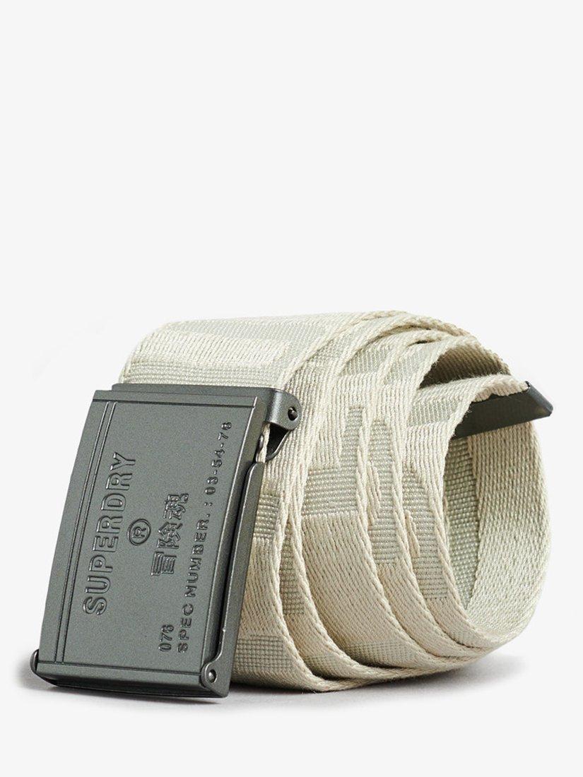 Superdry Webbing Belt, Pelican Beige