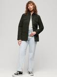 Superdry St Tropez M65 Embellished Military Jacket, Olive Green