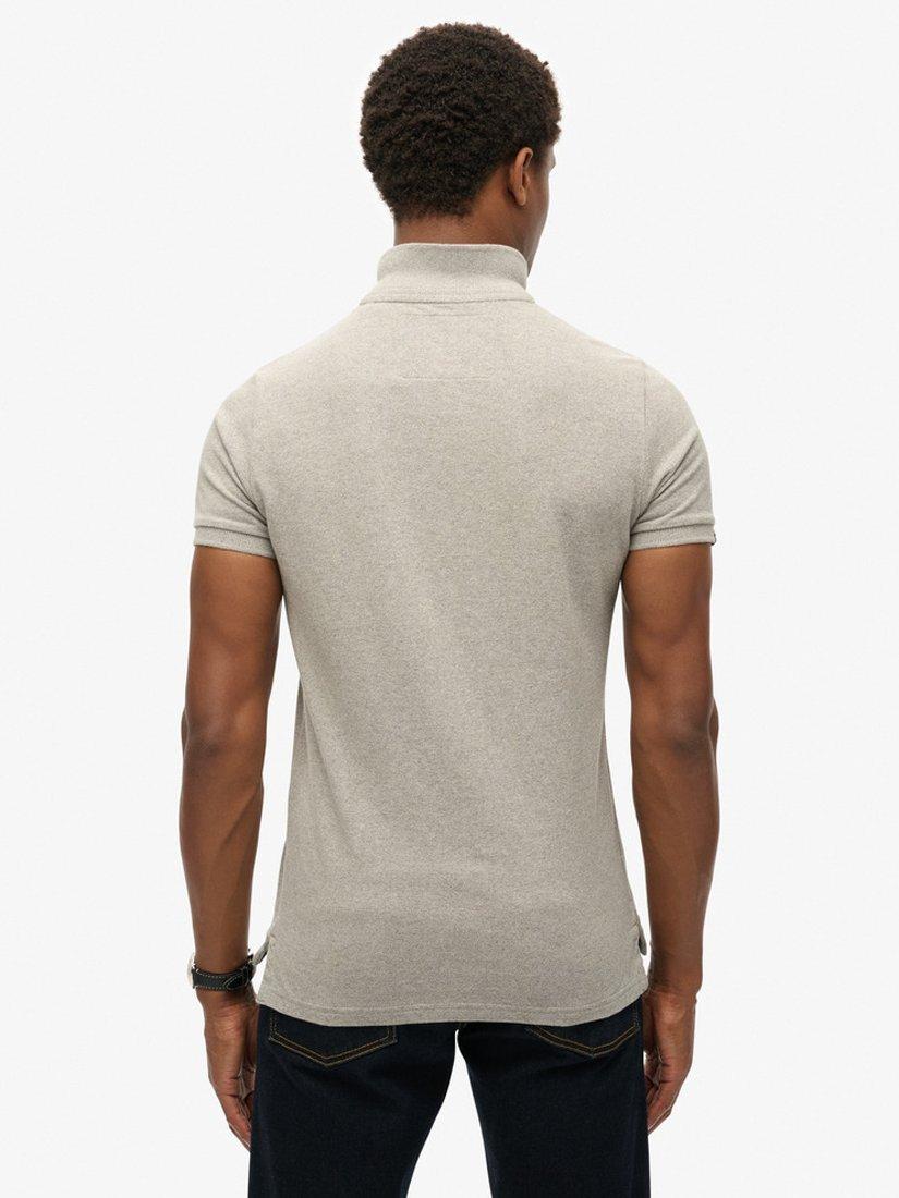 Product image 6 of 6, which shows Superdry Vintage Athletic Polo Shirt, Light Grey Marl, S