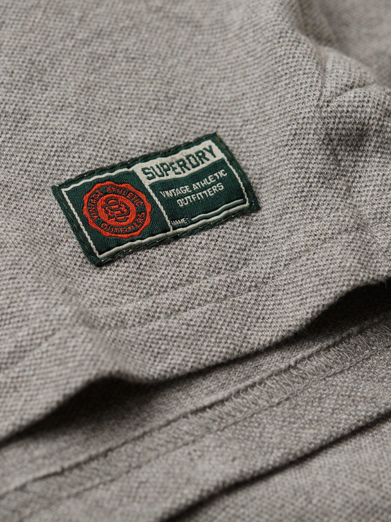 Product image 3 of 6, which shows Superdry Vintage Athletic Polo Shirt, Light Grey Marl, S