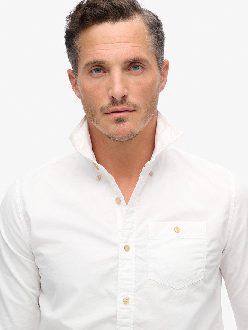 Product image 4 of 6, which shows Superdry The Merchant Store Cotton Long Sleeve Shirt, Optic, S
