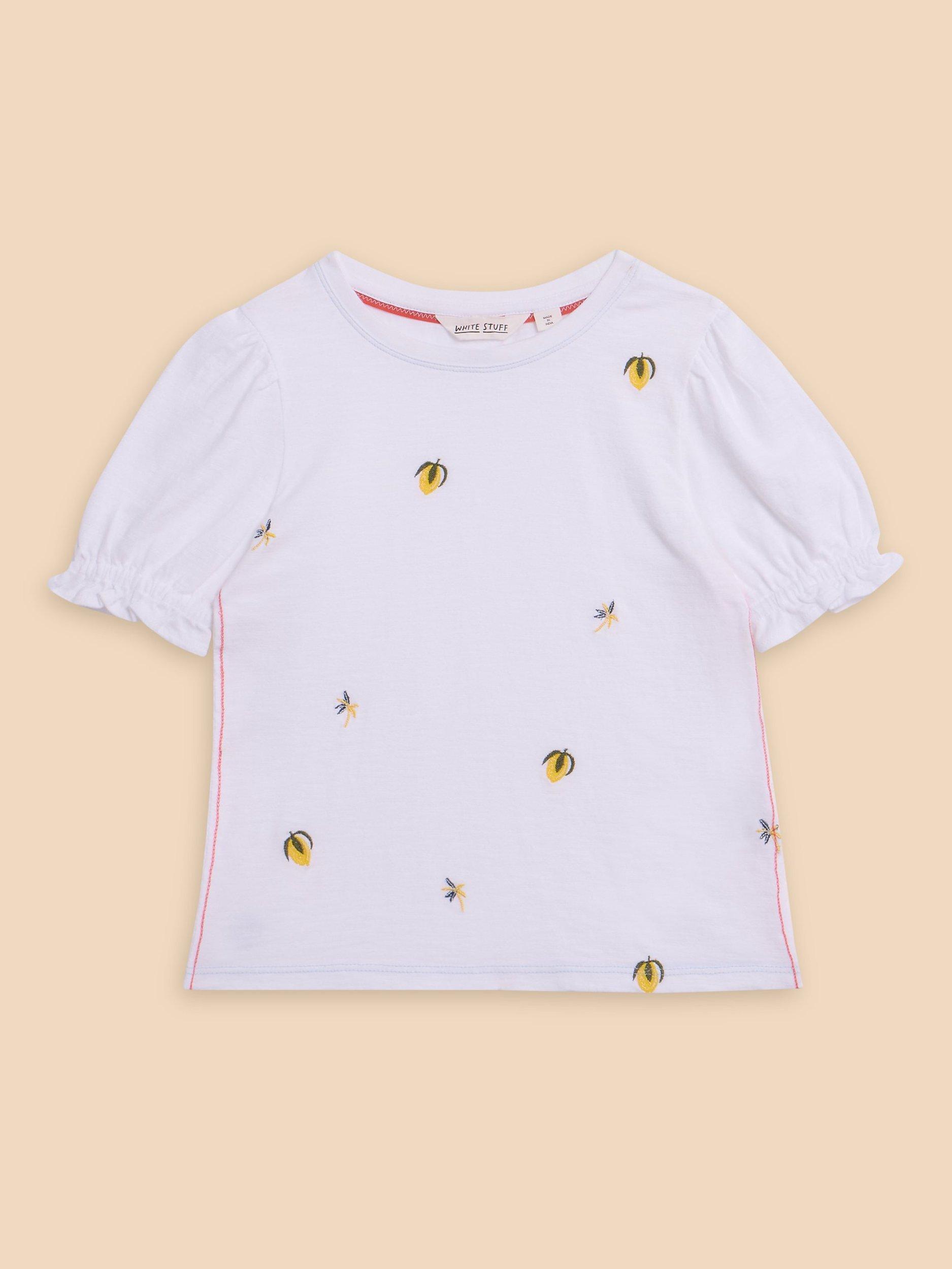 White Stuff Kids' Embroidered Top, Bril White