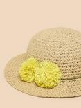 White Stuff Kids' Sun Hat, Natural/Yellow