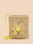 White Stuff Kids' Flower Embroidered Bag, Natural