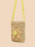 White Stuff Kids' Flower Embroidered Bag, Natural