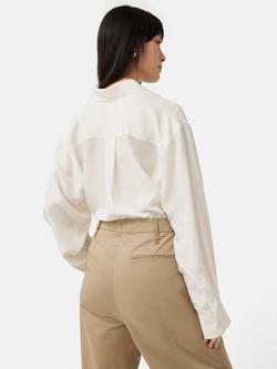 Jigsaw Silk Habotai Relaxed Shirt - view 2, Ivory