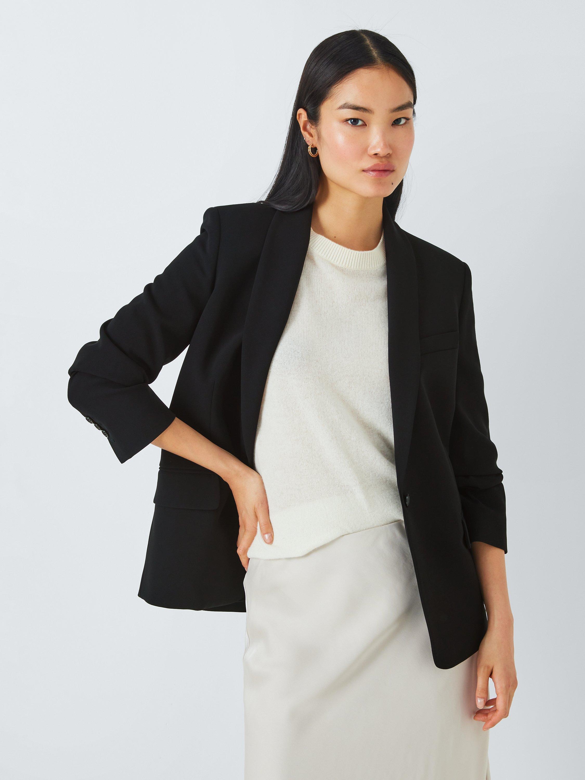 Theory Shawl Collar Single Breasted Blazer, Black