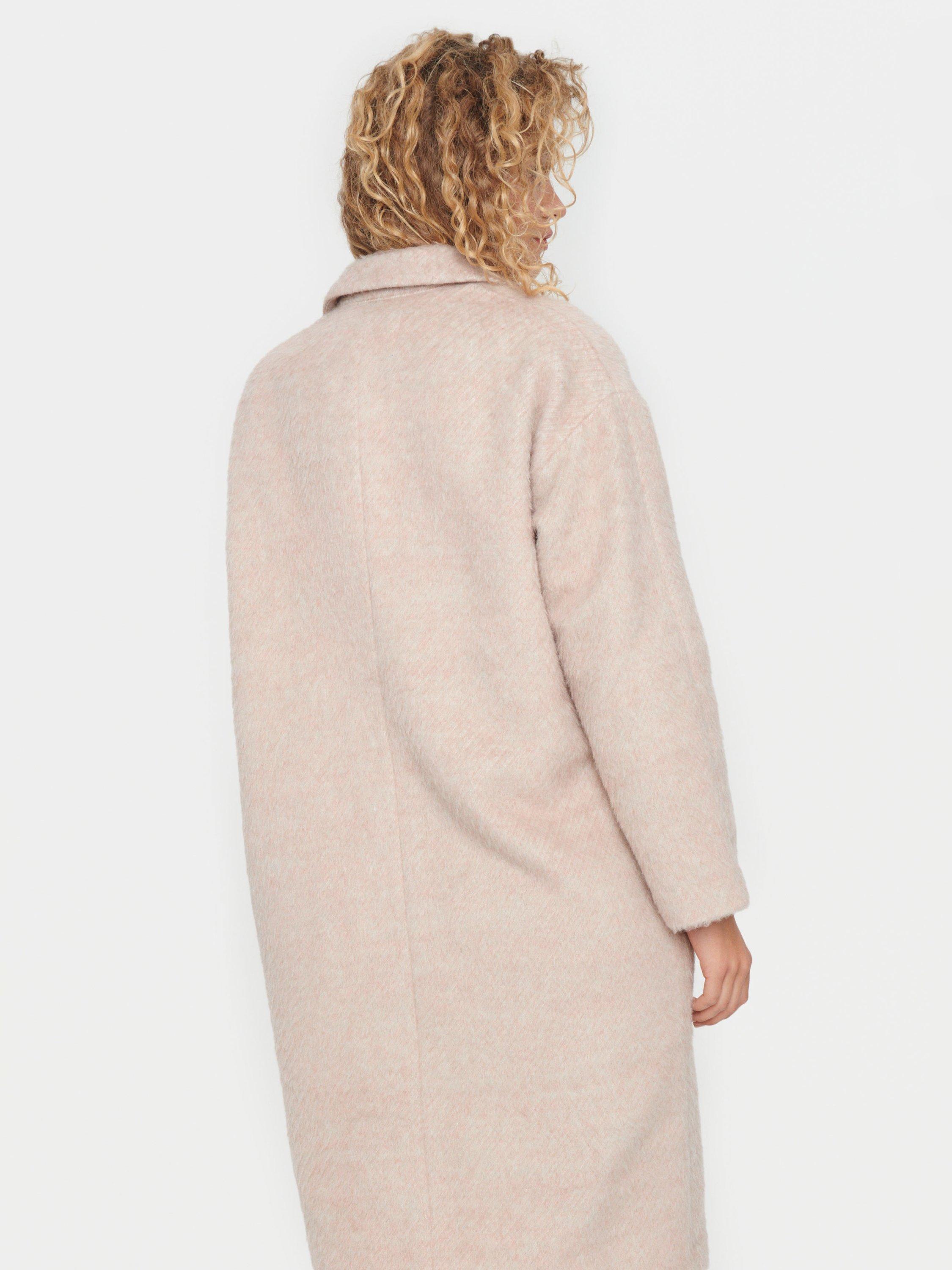 Product image 2 of 7, which shows Saint Tropez Cora Wool Blend Coat, Sepia Rose Melange, M