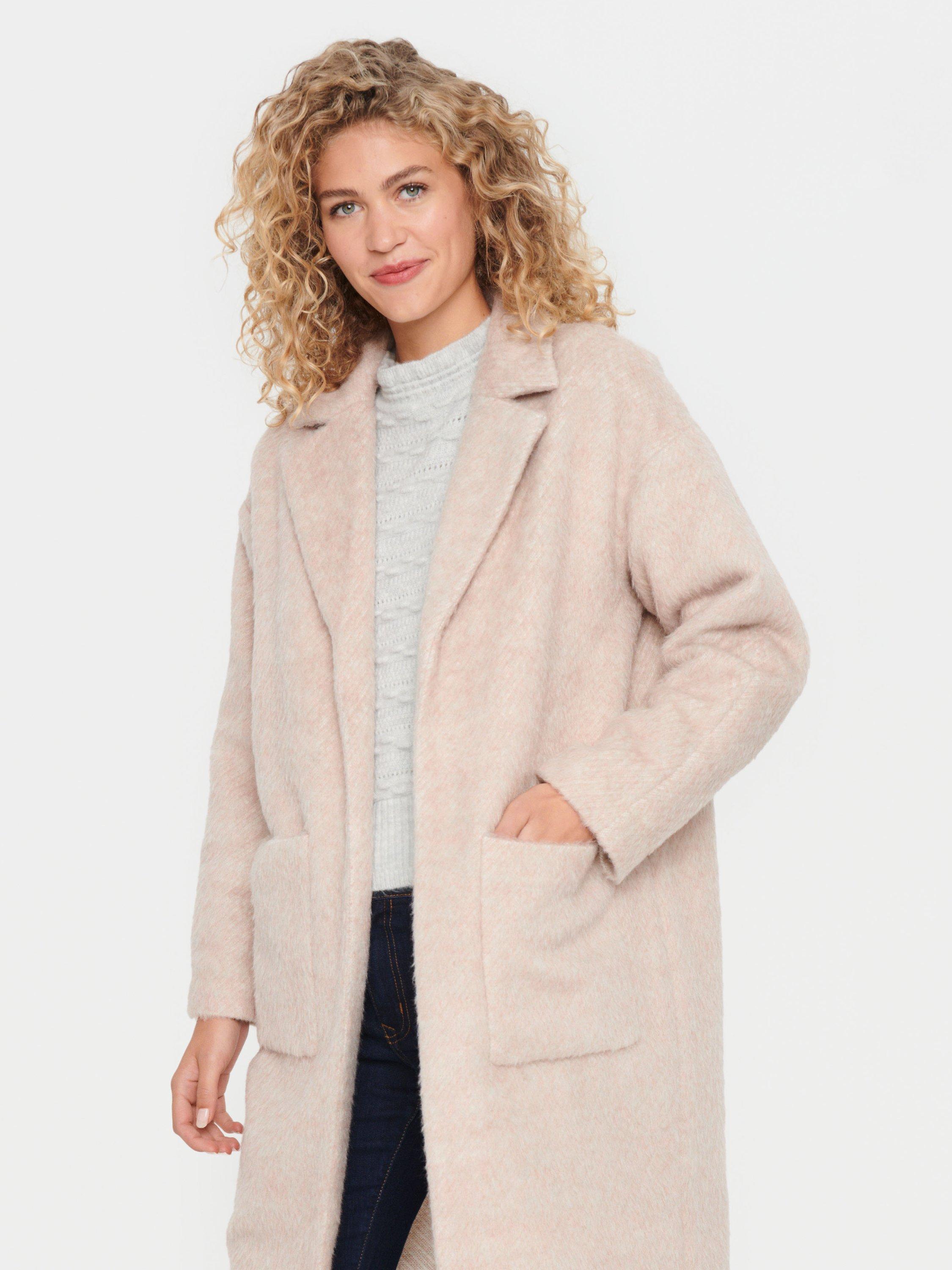 Product image 3 of 7, which shows Saint Tropez Cora Wool Blend Coat, Sepia Rose Melange, M