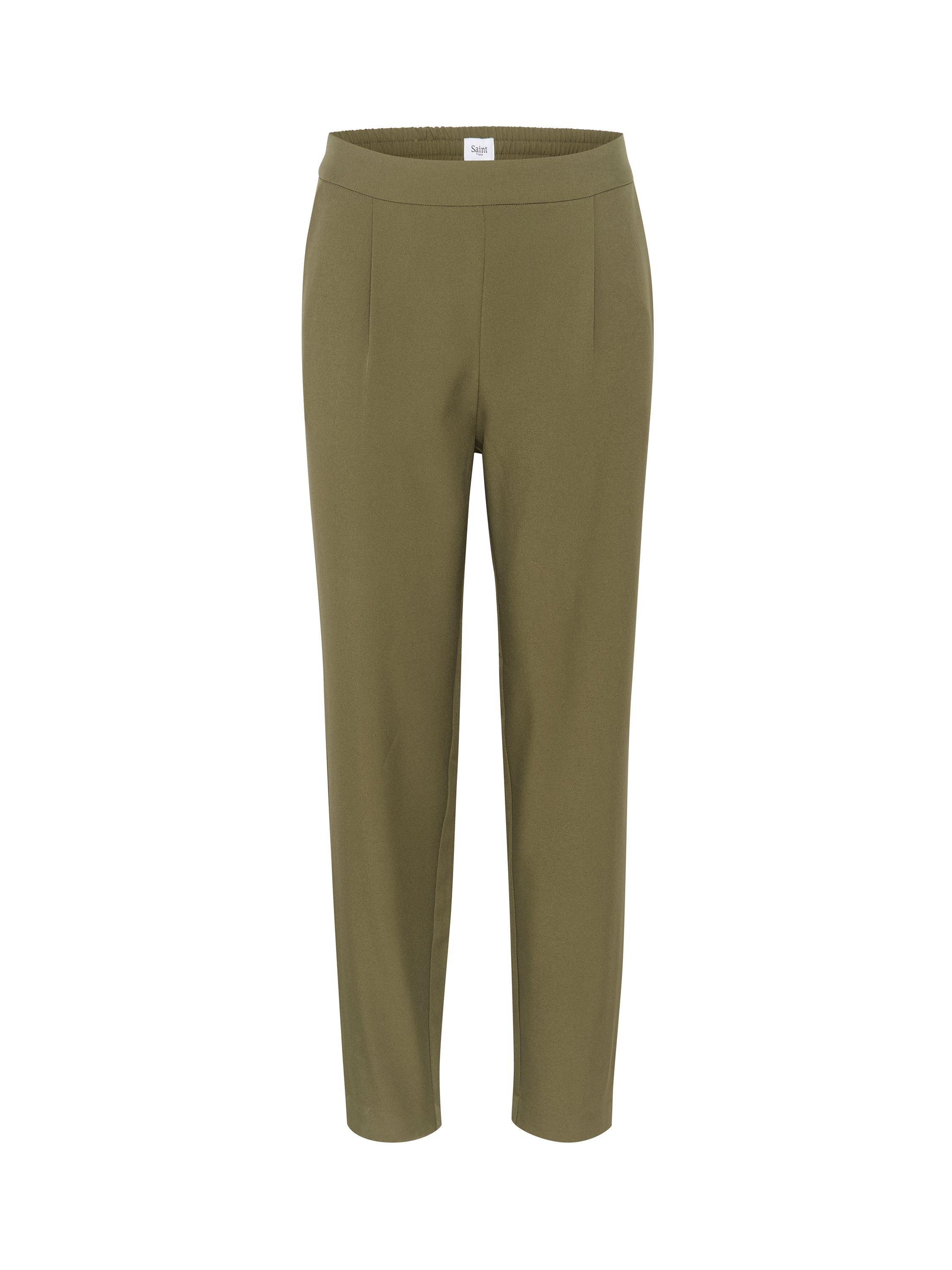 Product image 5 of 6, which shows Saint Tropez Celest Straight Leg Trousers, Army Green, XS