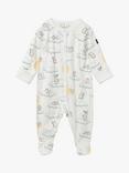 Polarn O. Pyret Baby Organic Cotton Mouse Cloud Print Onesie, White