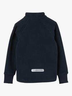 Polarn O. Pyret Kids' Fleece Zip Through Jacket, Blue - view 2, Blue