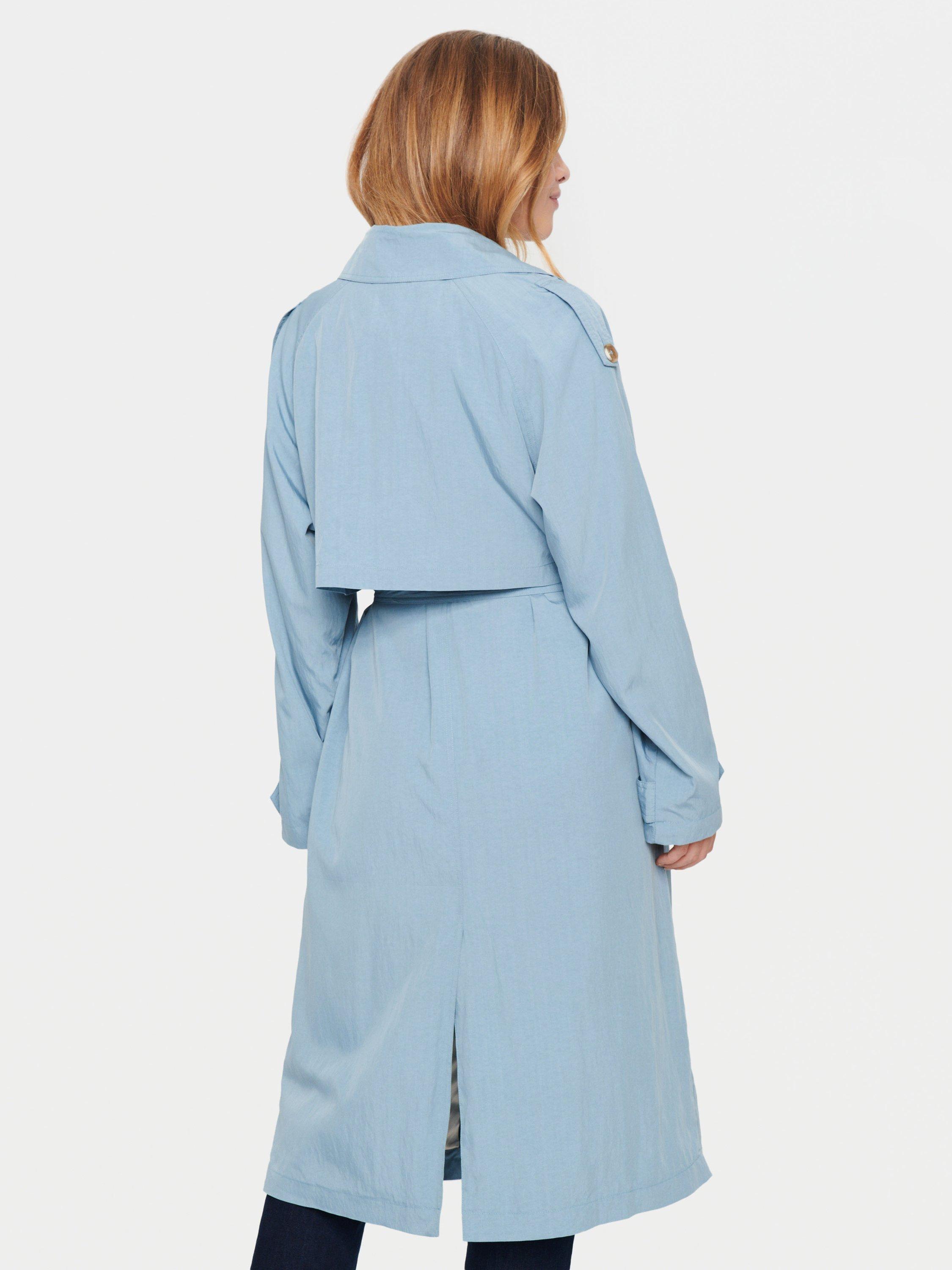 Product image 2 of 7, which shows Saint Tropez Colette Belted Trenchcoat, Windward Blue, XS