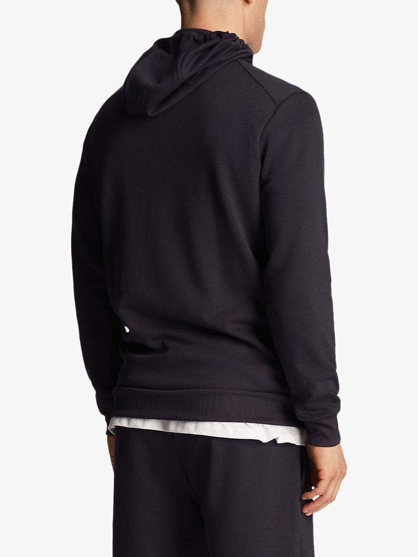 Product image 2 of 5, which shows Lyle & Scott OTH Fly Fleece Hoodie, Dark Navy, XS