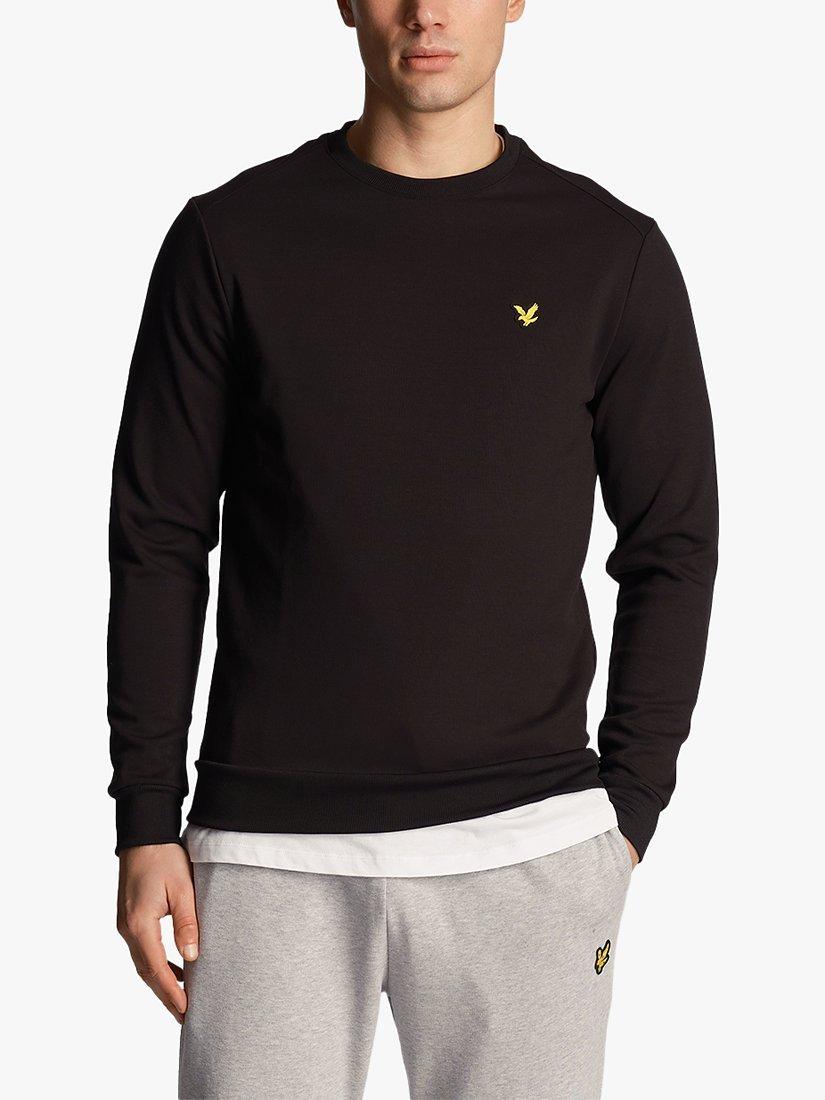 Lyle & Scott Crew Neck Fly Fleece Jumper, Jet Black
