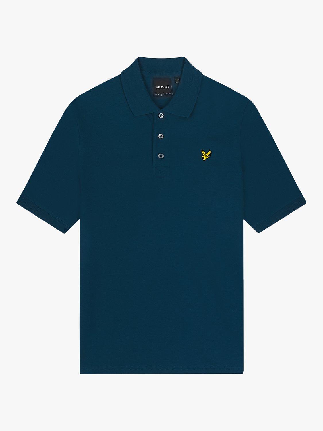 Product image 3 of 5, which shows Lyle & Scott Plain Polo Shirt, Navy, XS