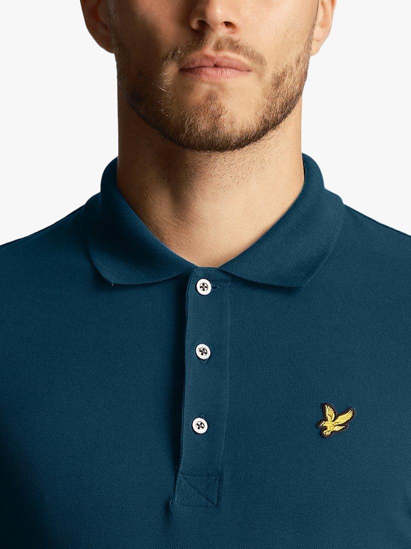Product image 5 of 5, which shows Lyle & Scott Plain Polo Shirt, Navy, XS