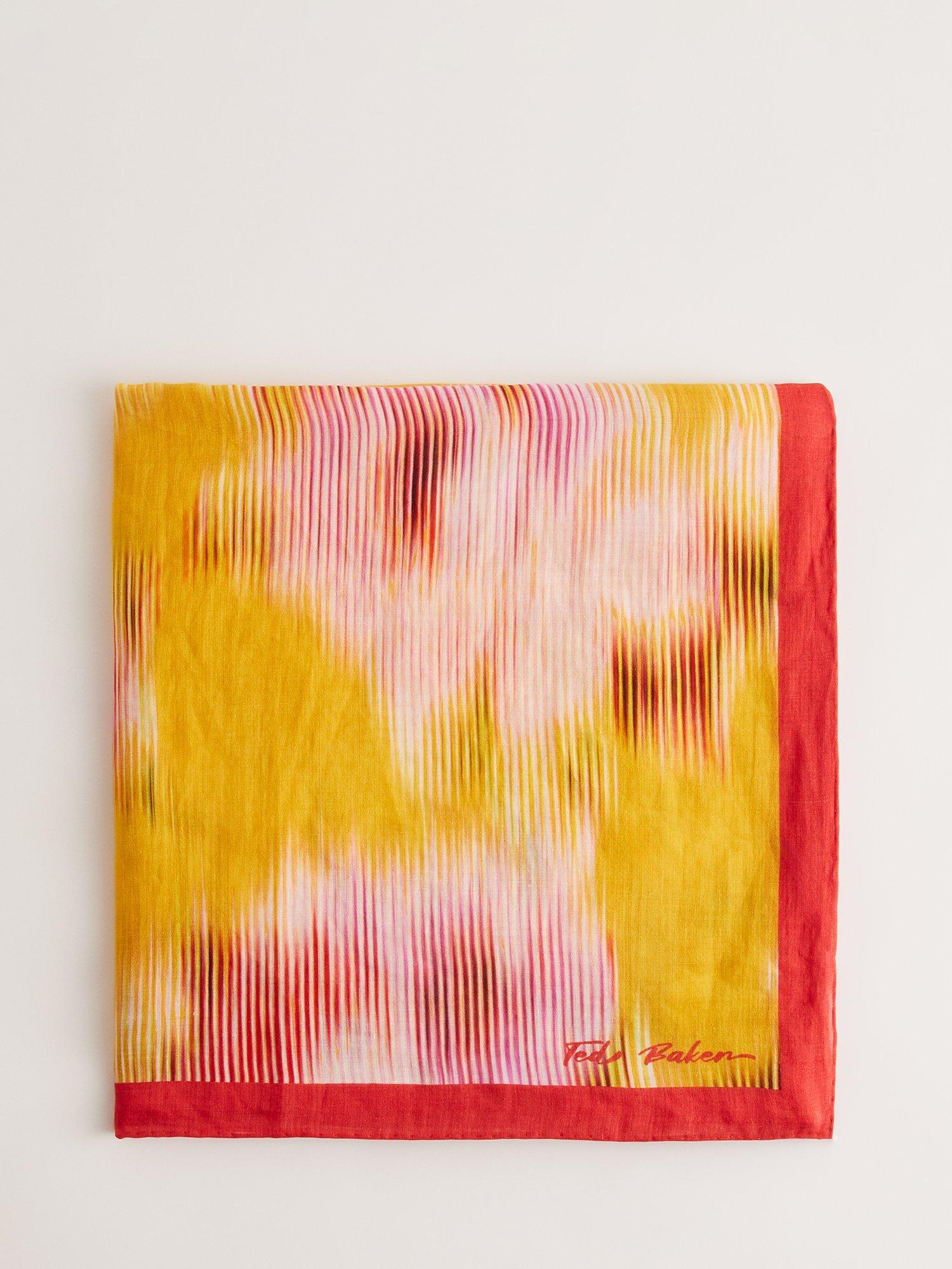 Ted Baker Mellii Floral Printed Square Scarf, Orange Mid
