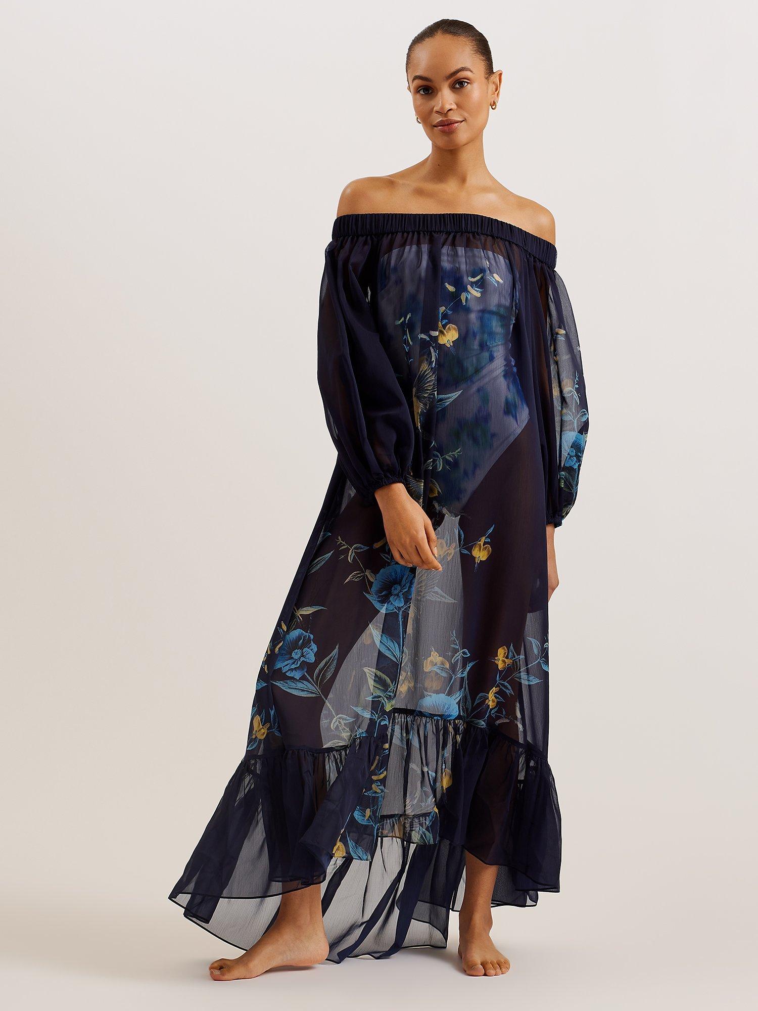 Ted Baker Sabrinn Off The Shoulder Cover Up, Navy