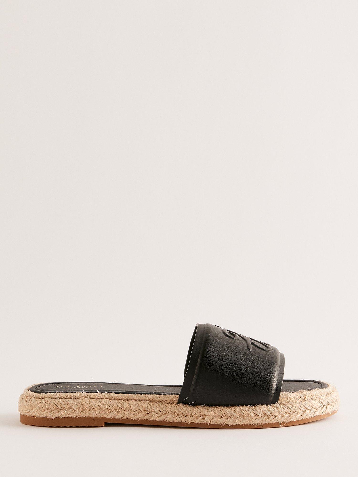 Ted Baker Portiya Leather Espadrille Slider Sandals