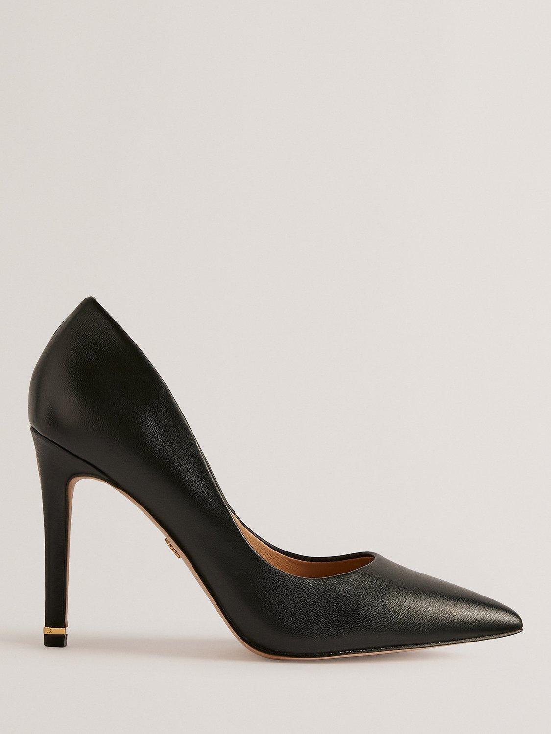 Ted Baker Caaraa High Heel Leather Court Shoes, Black