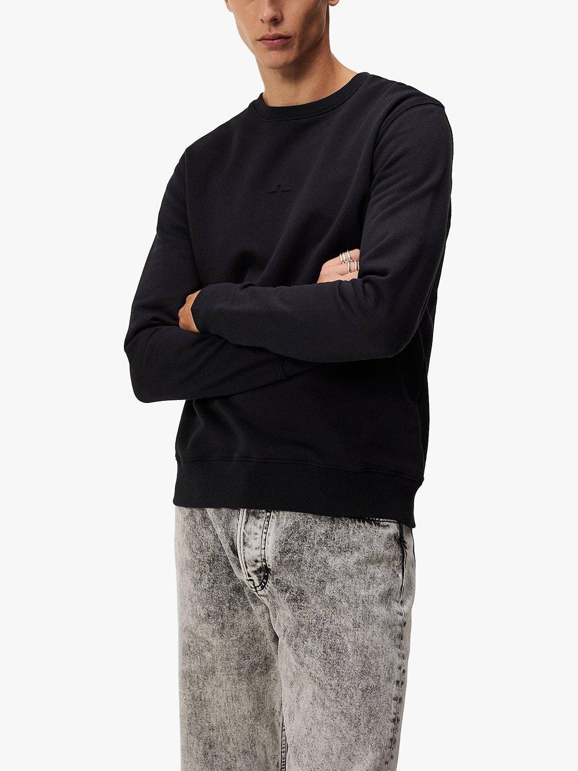 J.Lindeberg Throw Crew Neck Jumper, Black