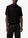 J.Lindeberg Ryce Texture Blocking Polo Shirt, Black