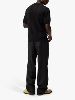 J.Lindeberg Ryce Texture Blocking Polo Shirt, Black - view 2, Black