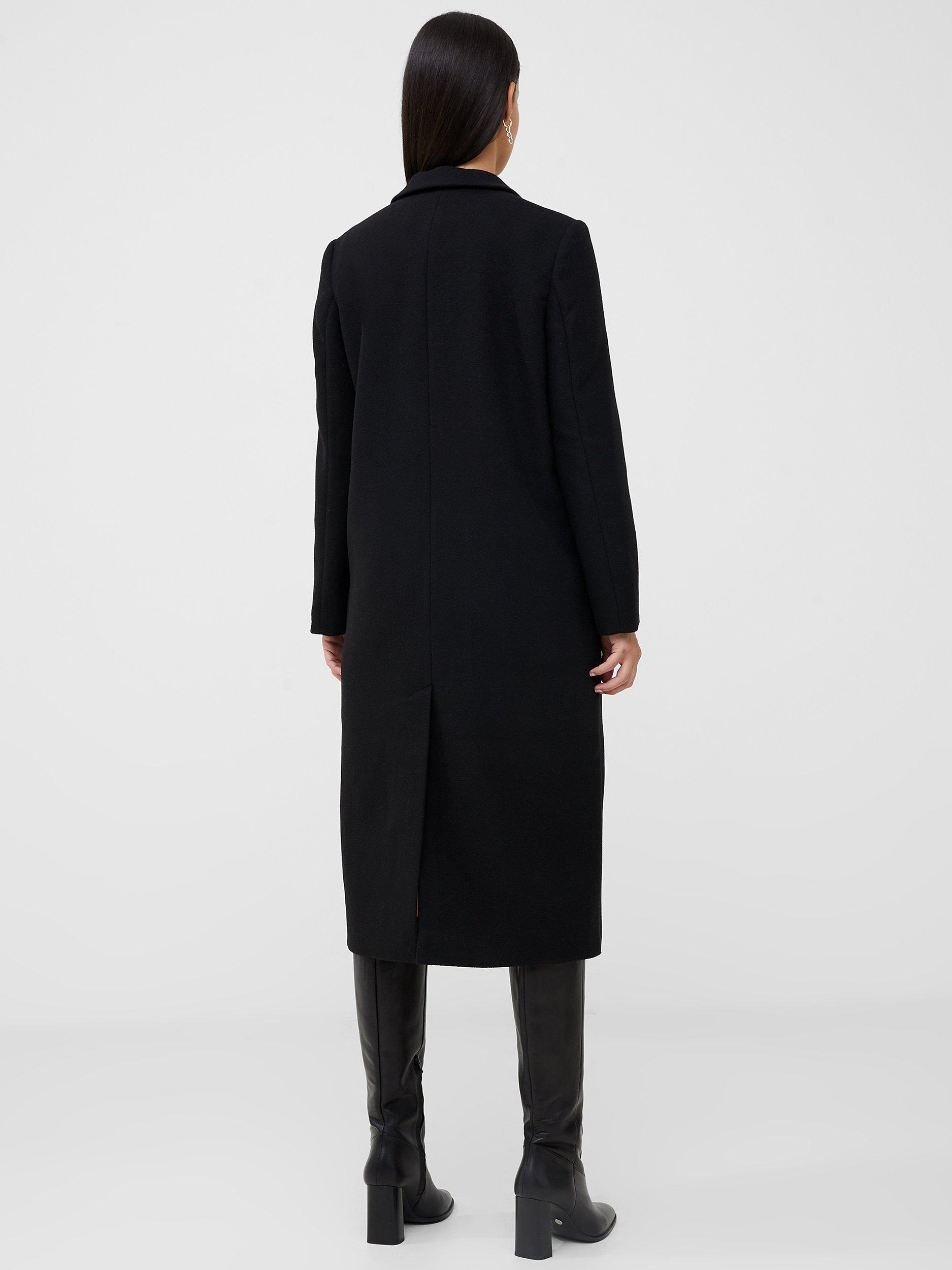 French Connection Fawn Wool Blend Felt Coat