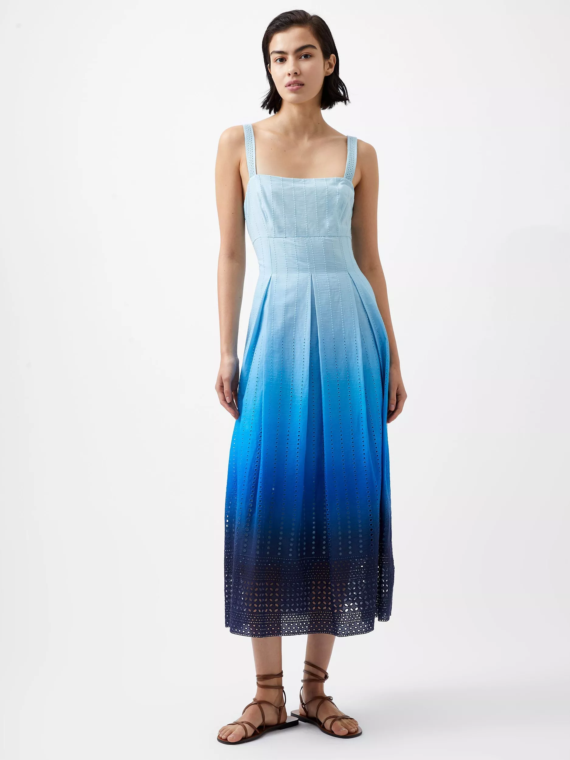 French Connection Abana Biton Ombre Dress Blue