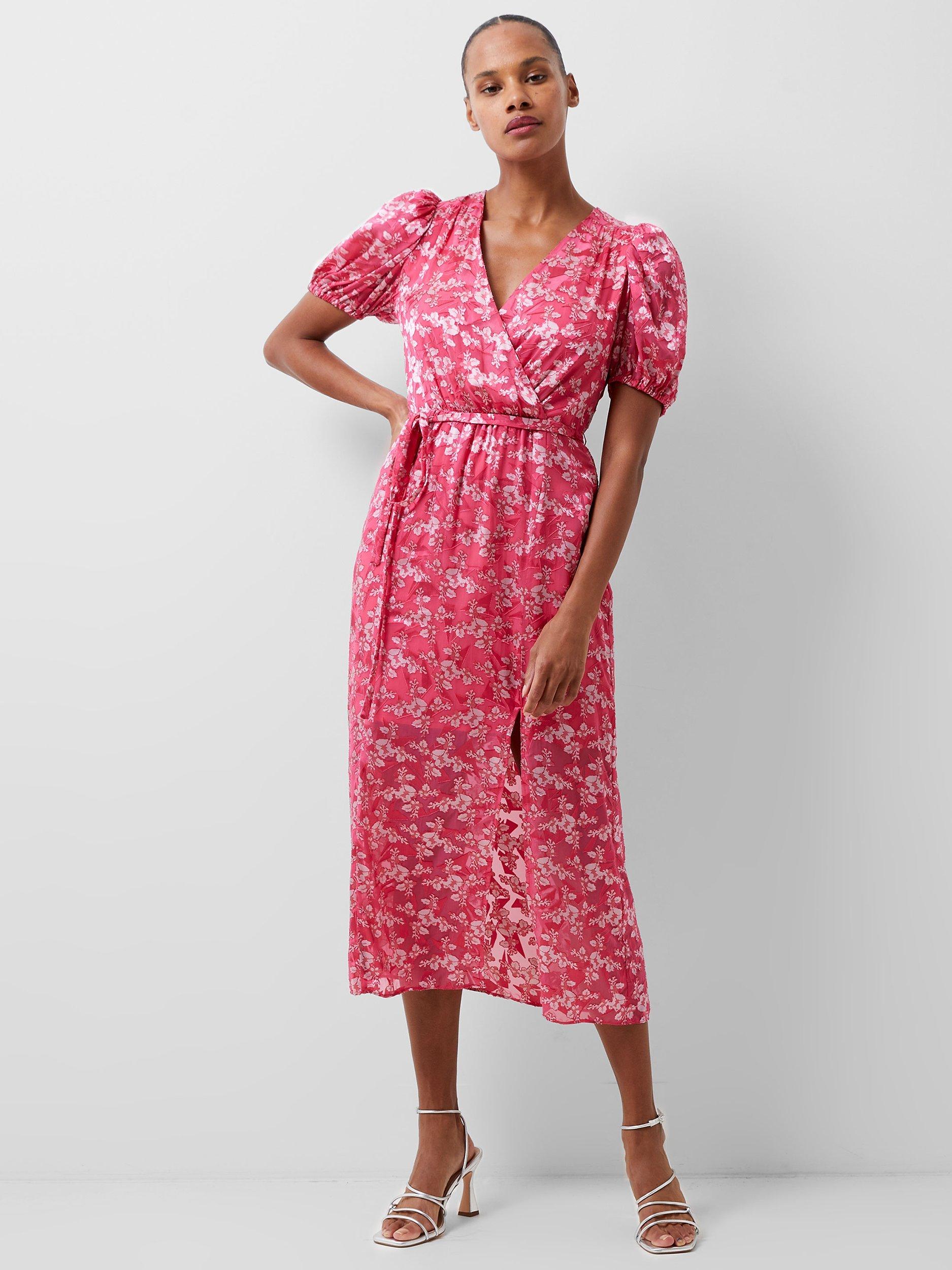 French connection red wrap dress hotsell