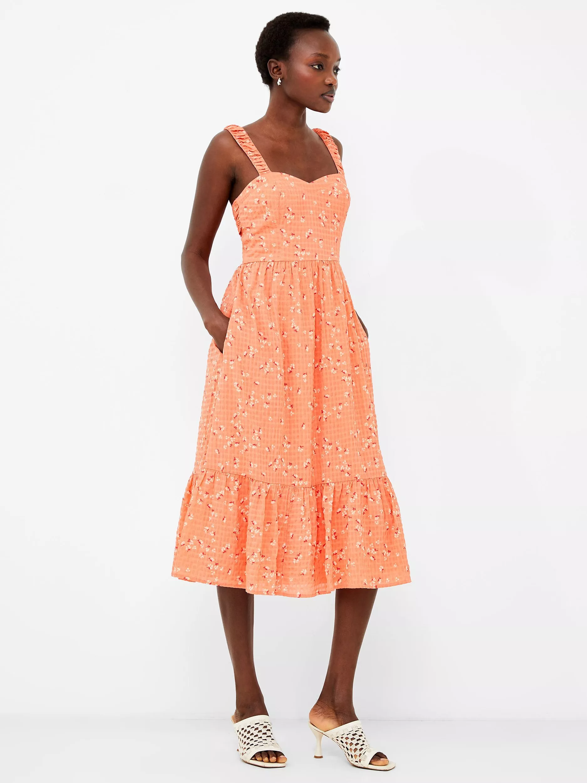 Women s Orange Floral Dresses John Lewis Partners