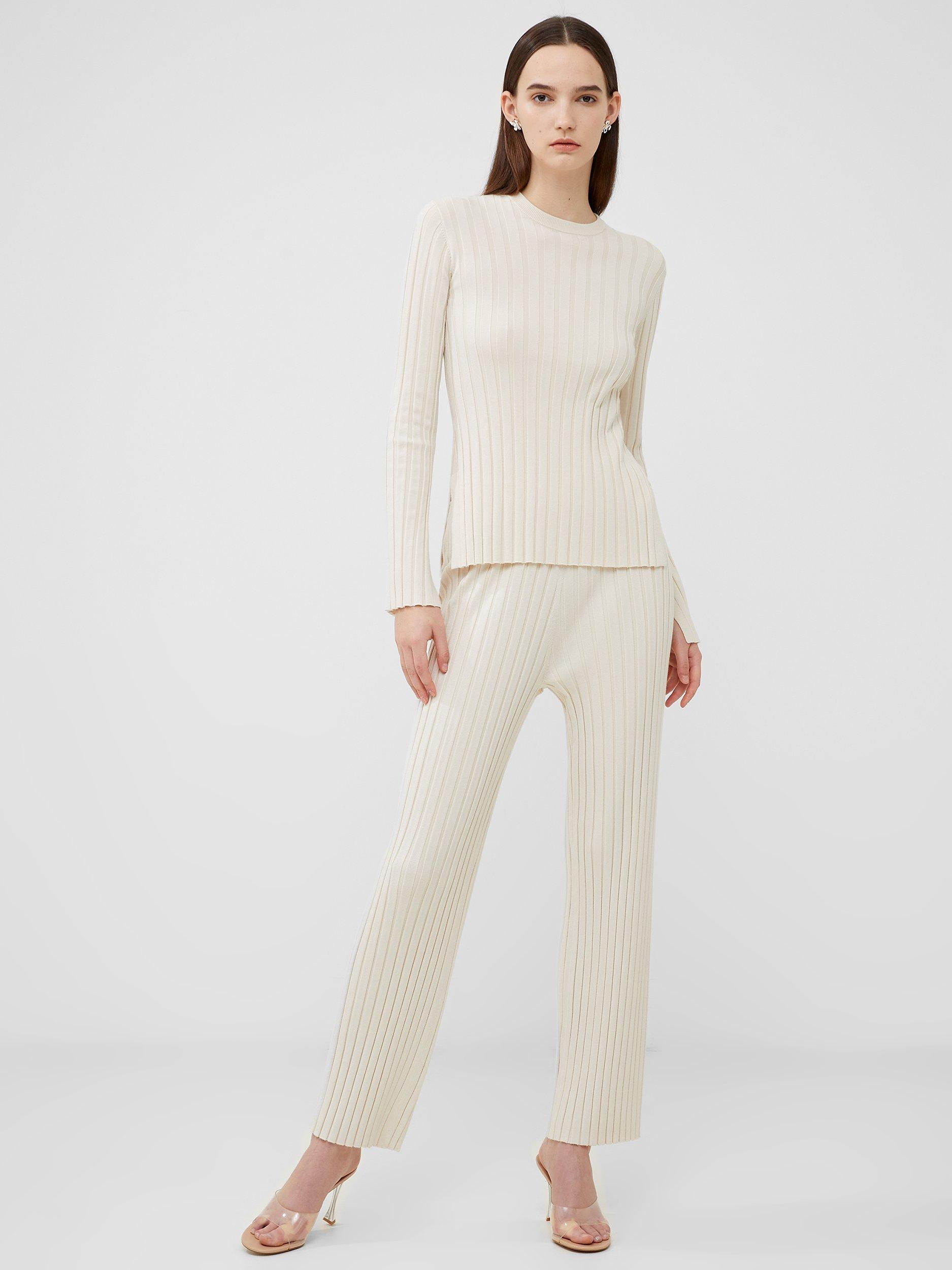 French Connection Minar Pleated Jumper, Classic Cream       