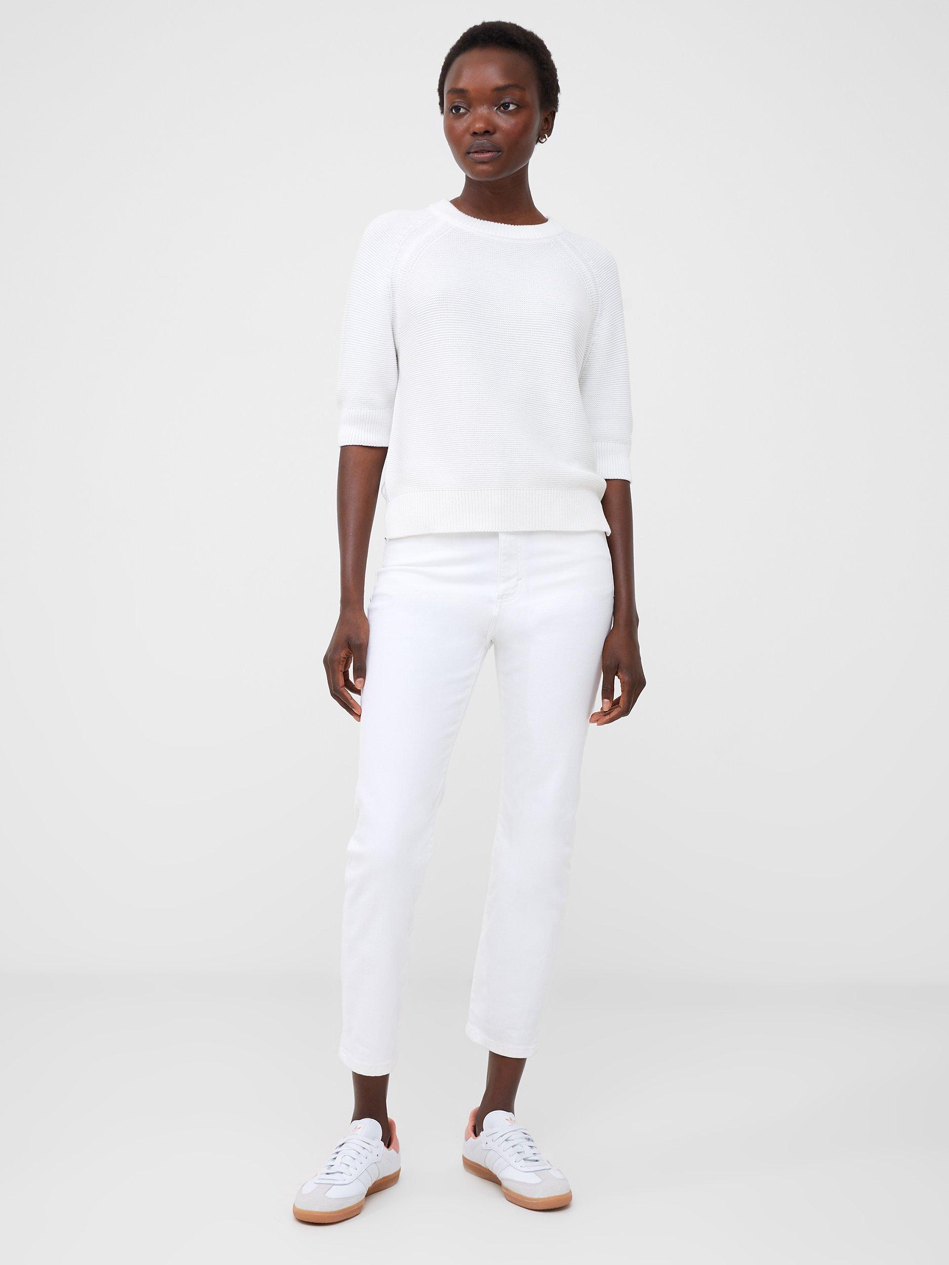 French Connection Lily Mozart Elbow Sleeve Jumper, Summer White        