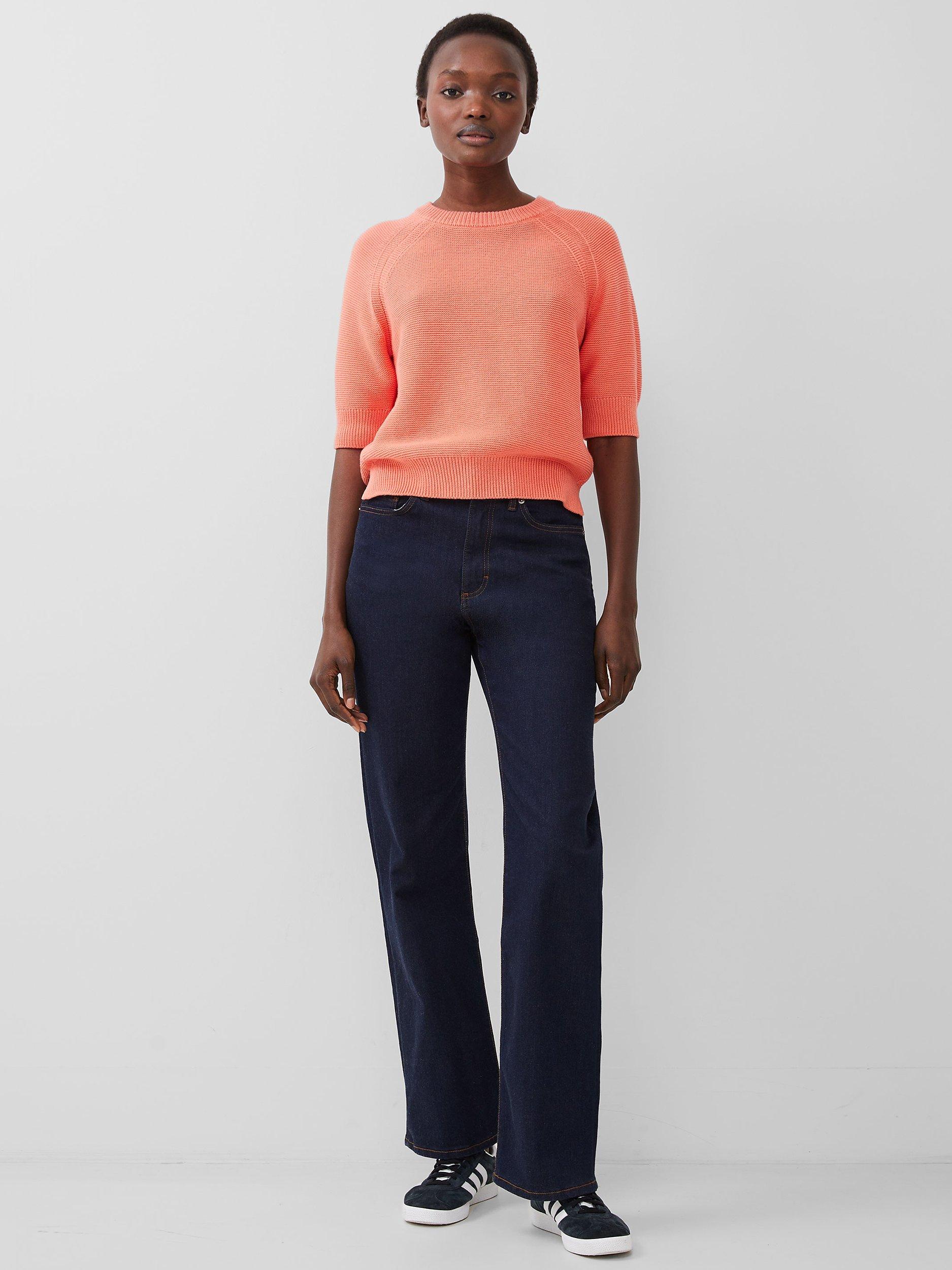 French Connection Lily Mozart Cotton Jumper Coral