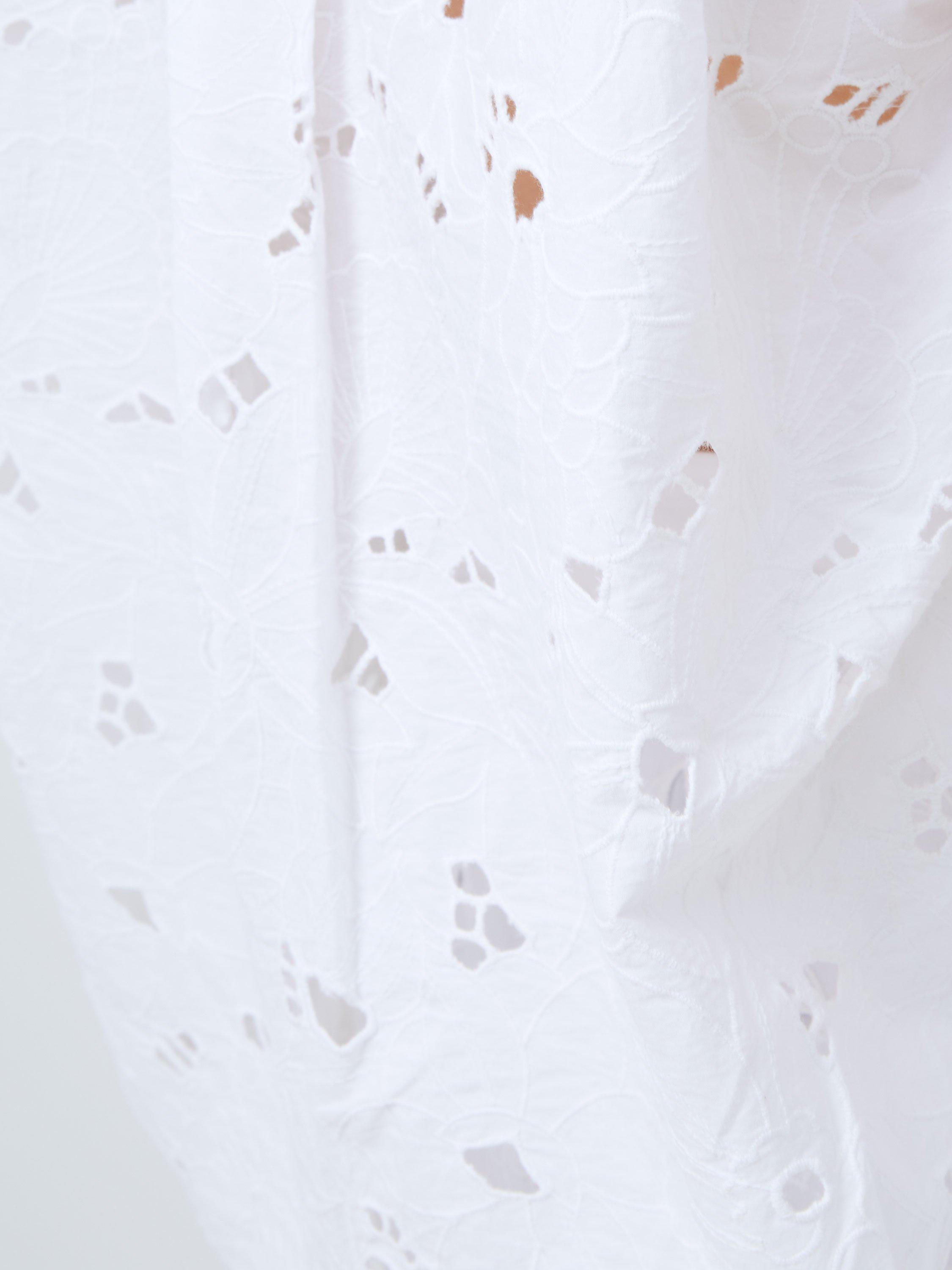 French Connection Cele Embroideed Top, White, L