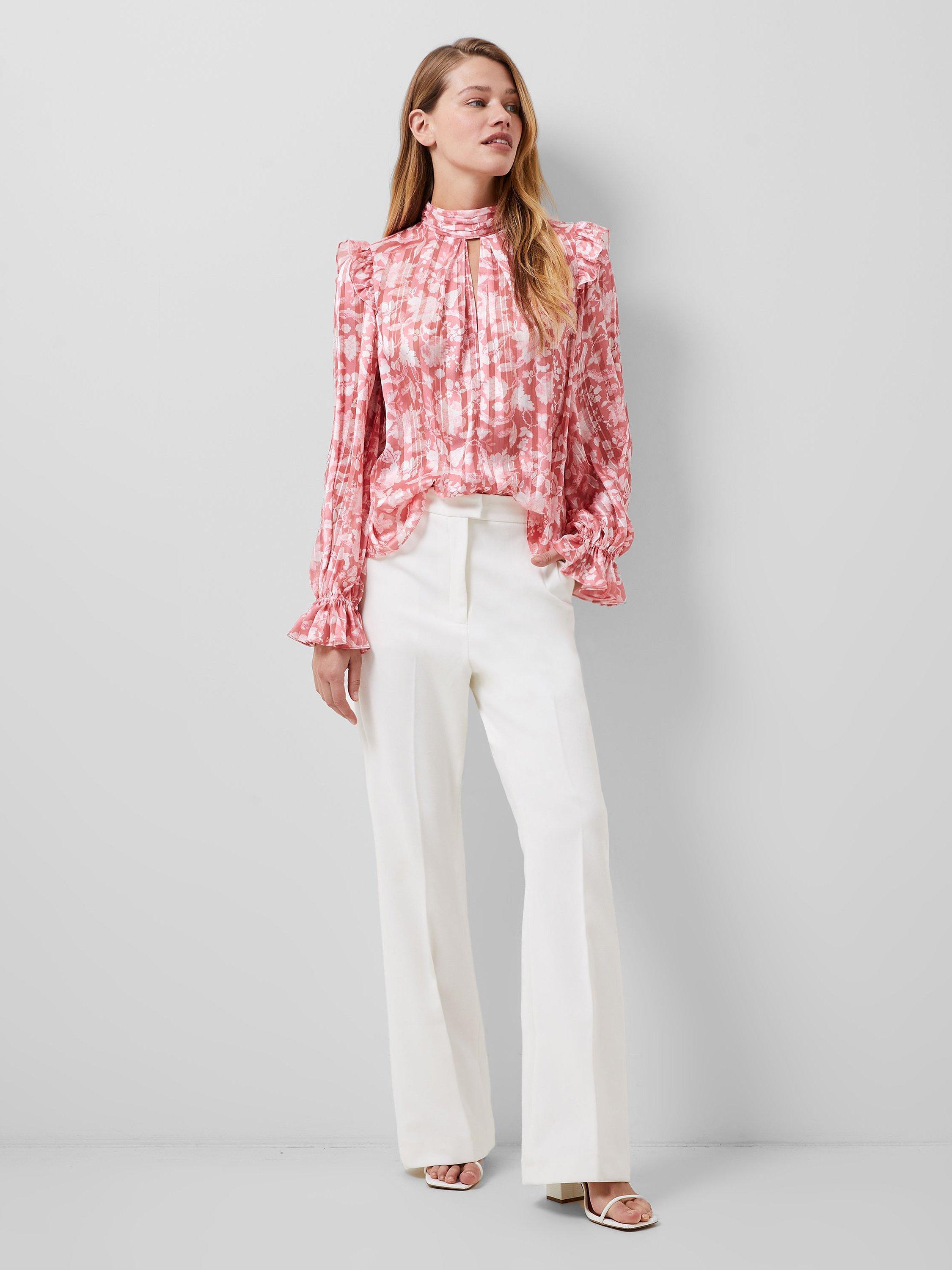French Connection Cynthia Fauna Blouse, Pink Blossom        