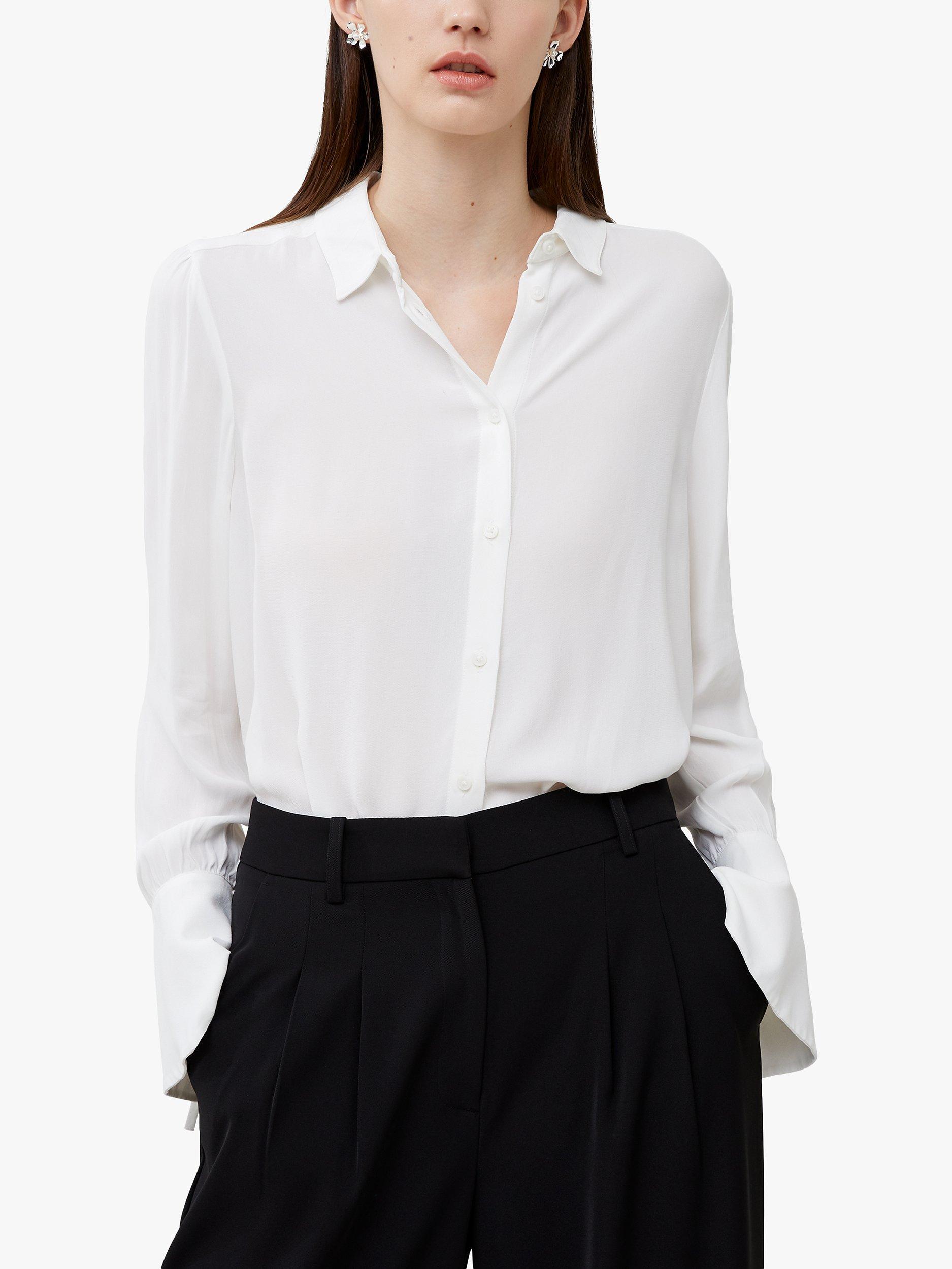 French Connection Cecile Crepe Shirt, Summer White        