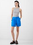 French Connection Alora Textured Shorts, Blue Sea Star