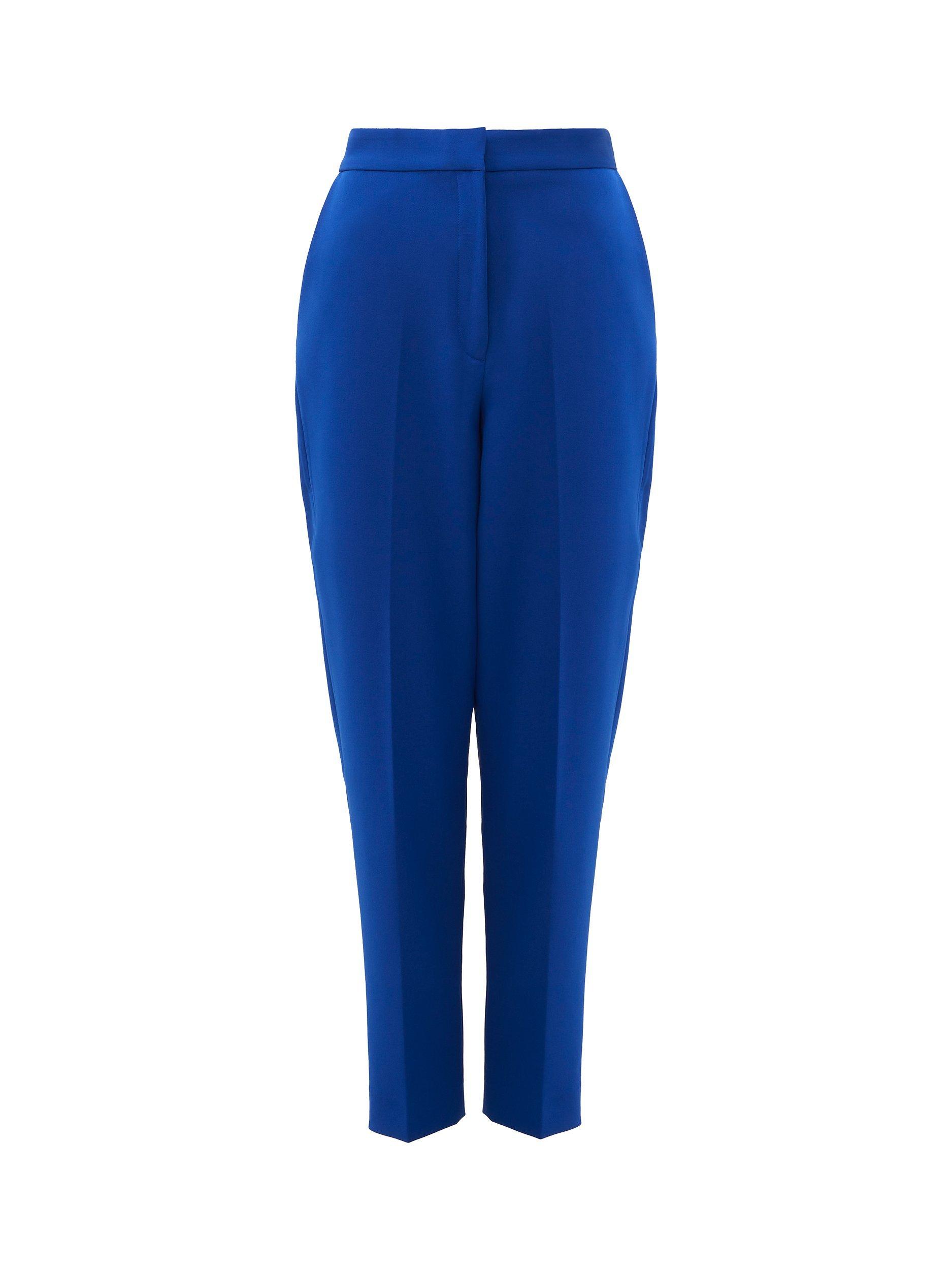 French Connection Echo Tapered Cropped Trousers, Cobalt Blue, 18