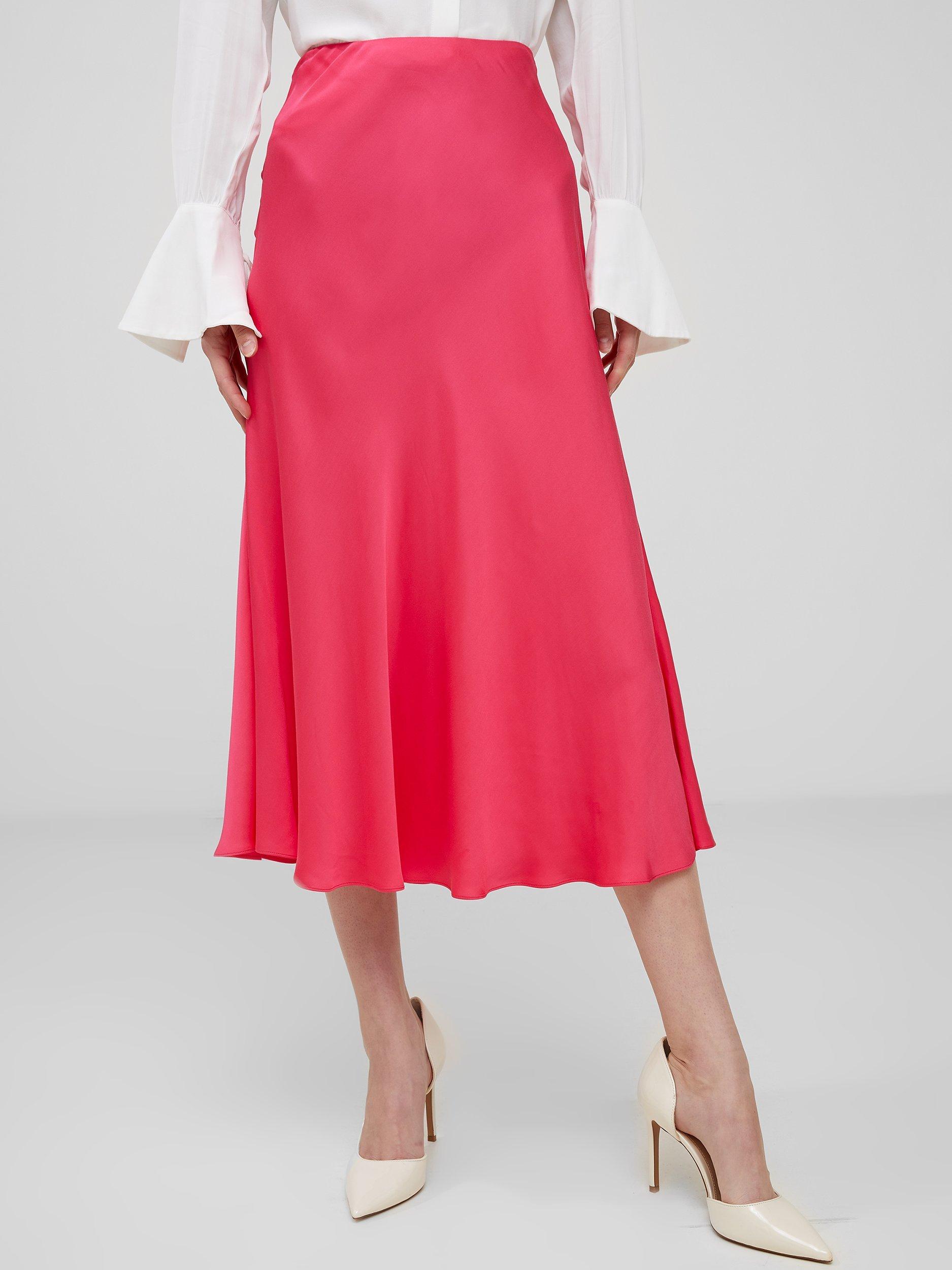 French Connection Ennis Satin Slip Midi Skirt