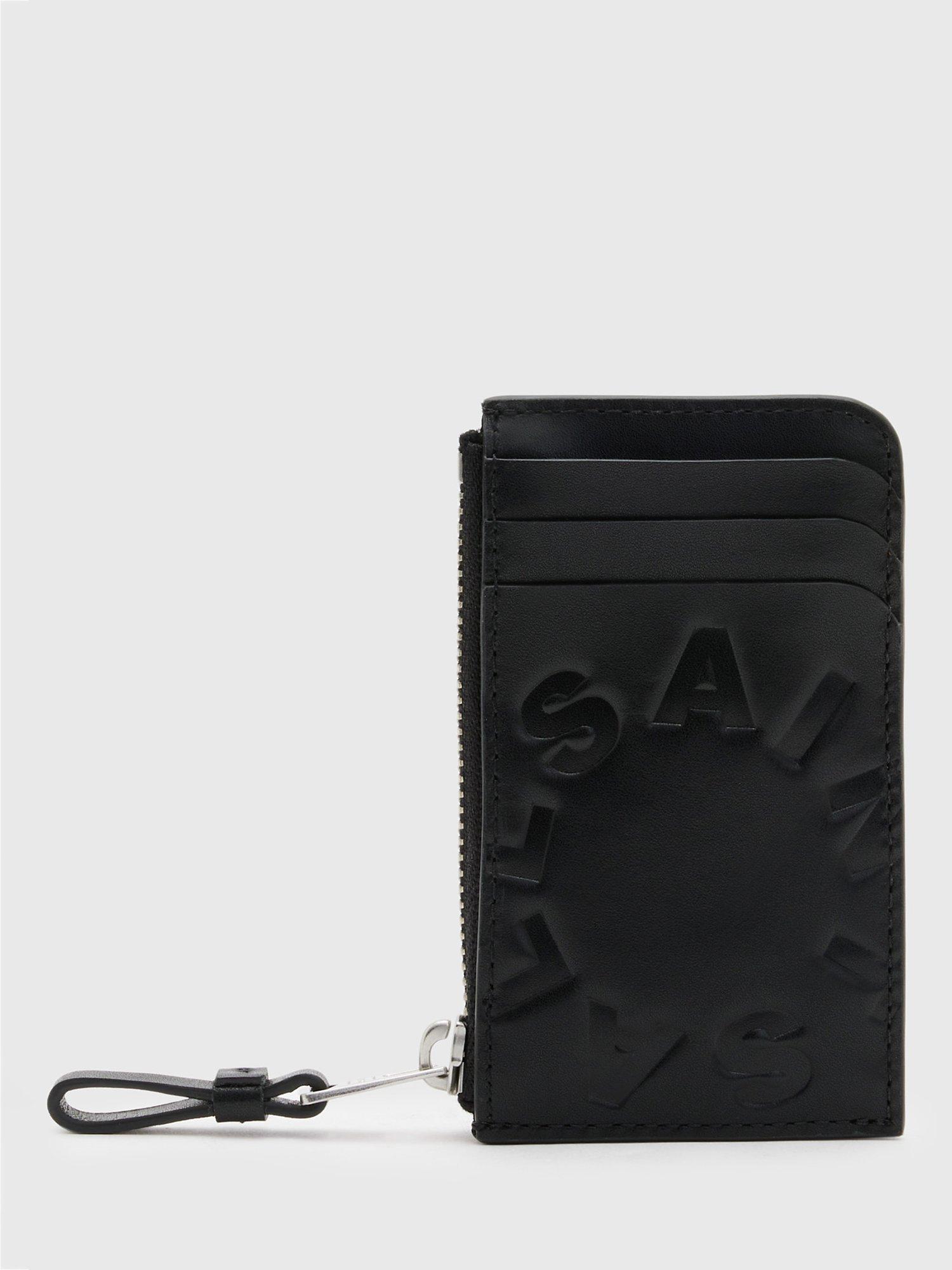 Product image 1 of 6, which shows AllSaints Tierra Isamu Leather Wallet, Black