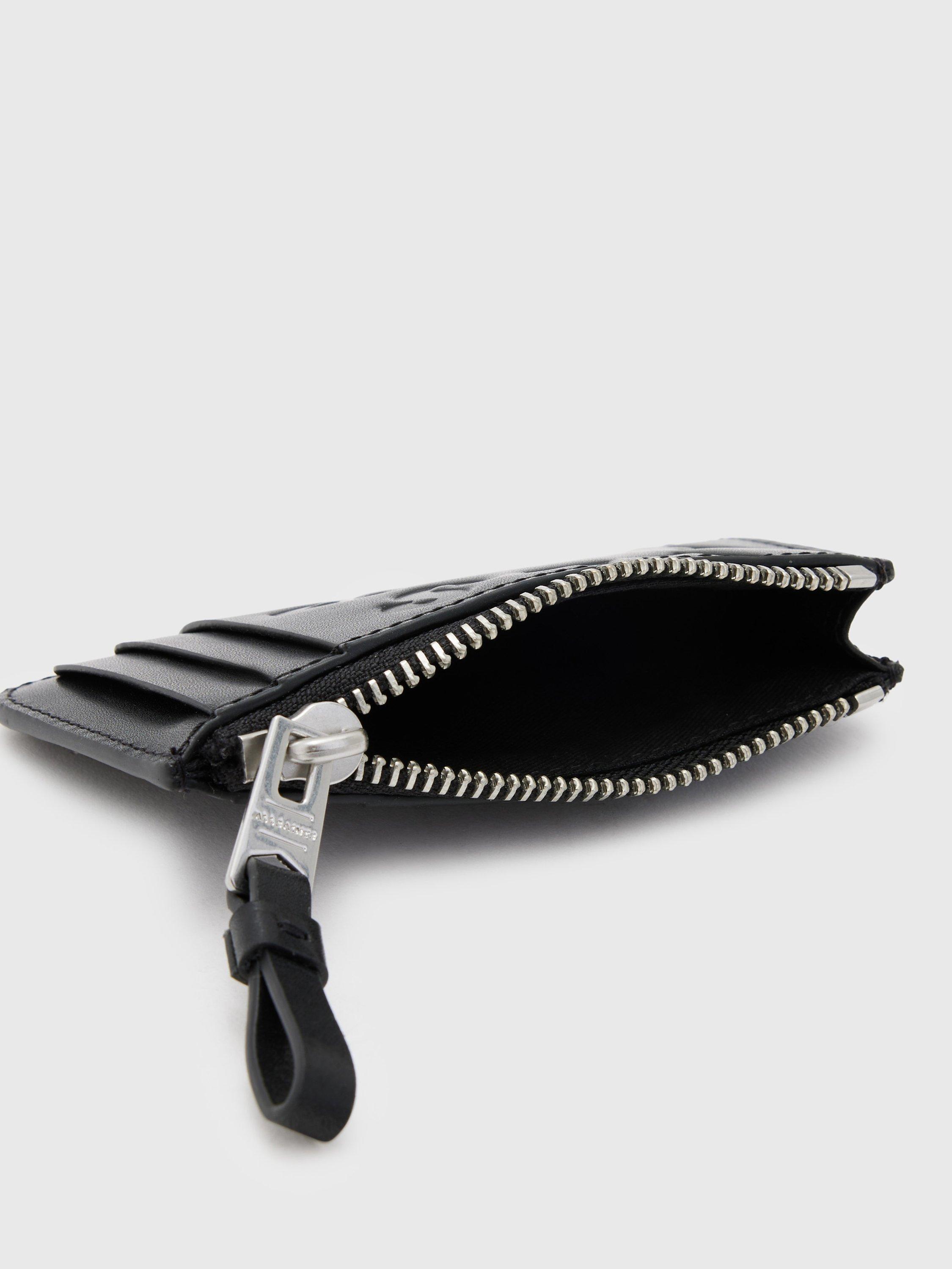 Product image 2 of 6, which shows AllSaints Tierra Isamu Leather Wallet, Black