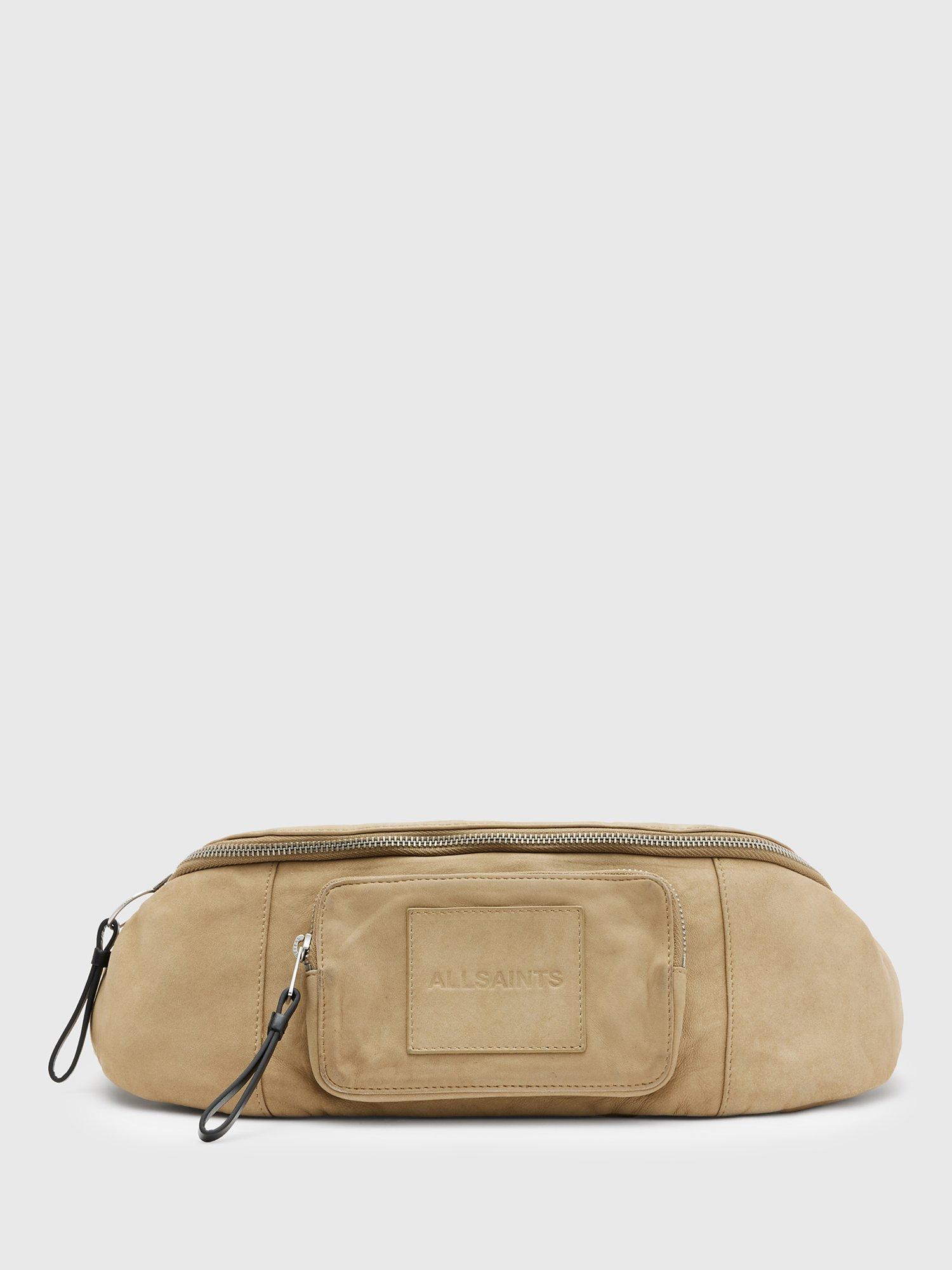 AllSaints Konan Leather Bumbag, Sand Beige