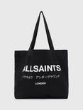 AllSaints Underground Tote Bag, Black/Chalk
