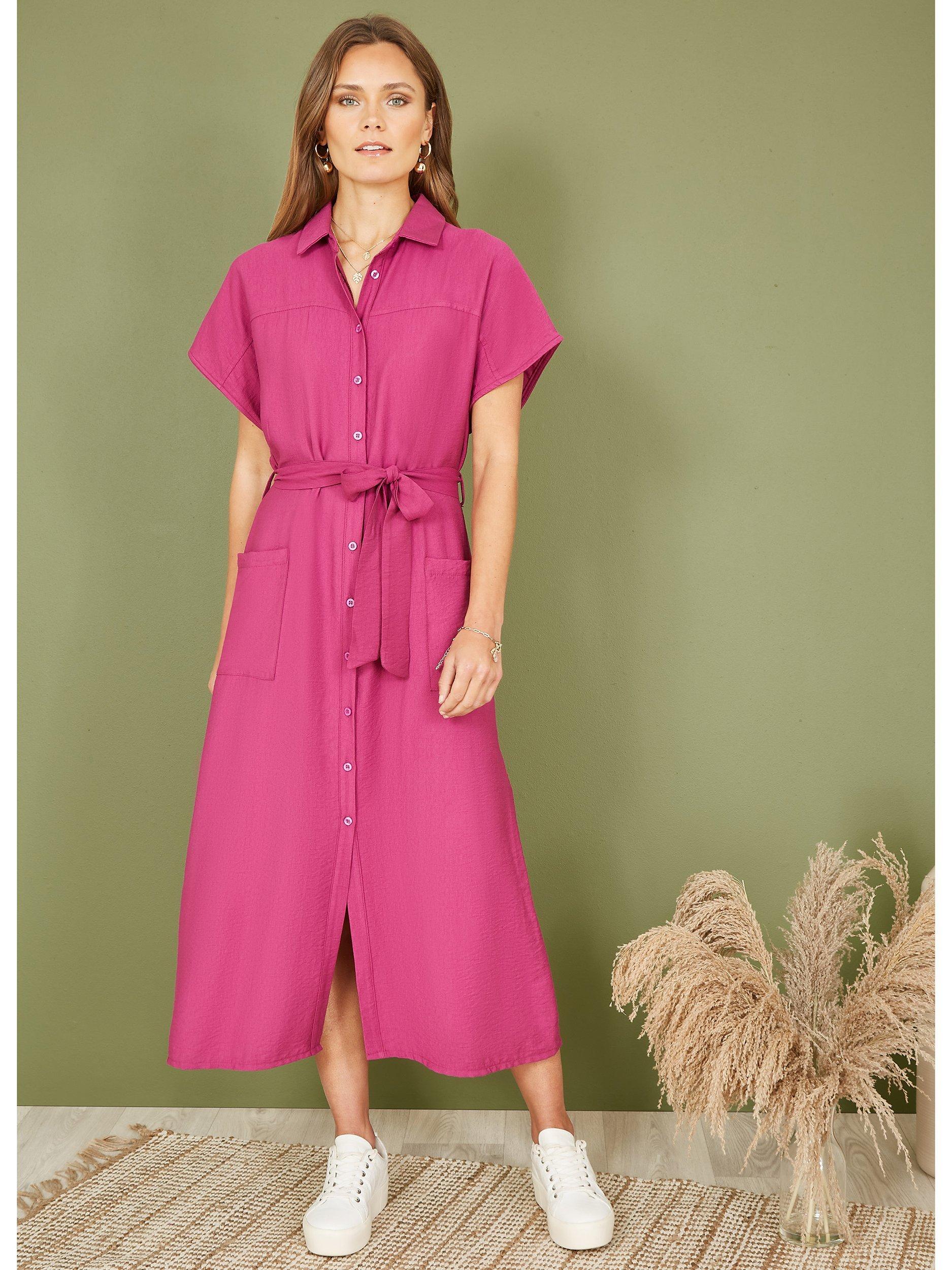 Pink tshirt dresses on sale