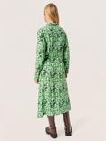 Soaked In Luxury Ina Cloud Print Midi Shirt Dress, Medium Green