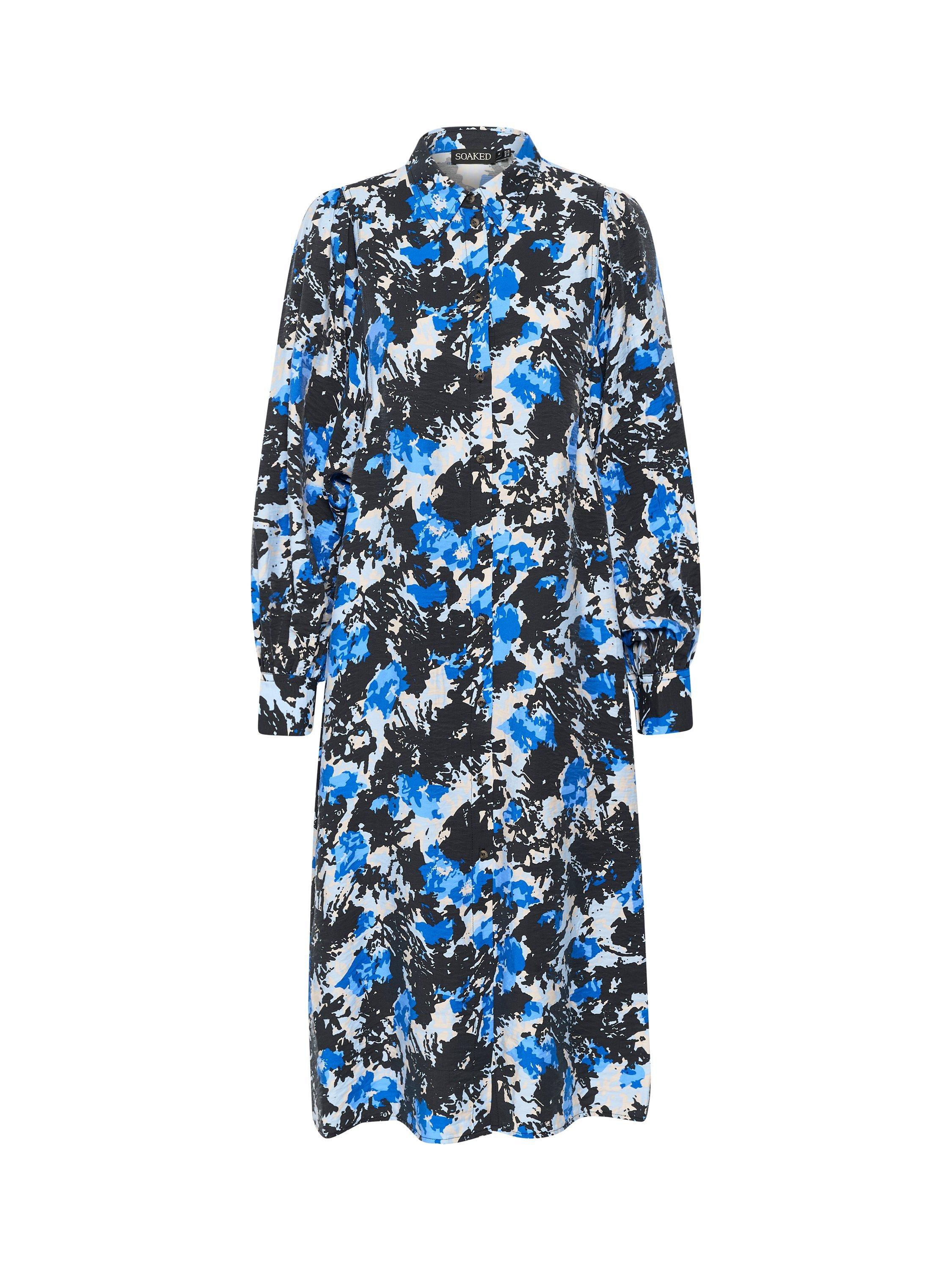 Product image 5 of 6, which shows Soaked In Luxury Nicasia Shirt Dress, Beaucoup Ditzy, XL