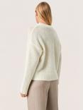 Soaked In Luxury Paradis Chunky Textured Knit Jumper, Whisper White